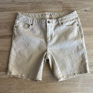 Michael Kors Tan Denim Bermuda Shorts